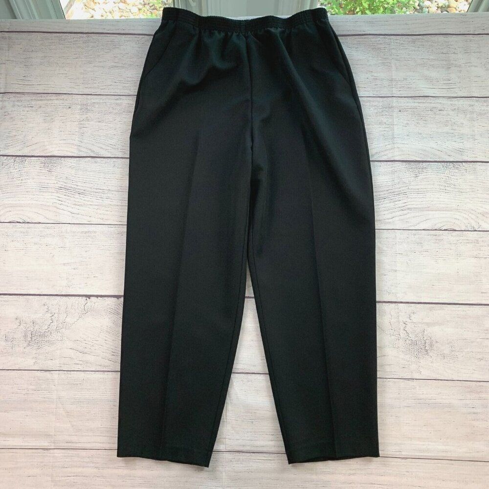 Briggs New York Pants sz 16 Elastic Waist Black 28.5" Inseam